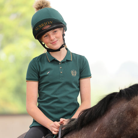 Shires Aubrion Team Young Rider Polo Shirt #colour_green