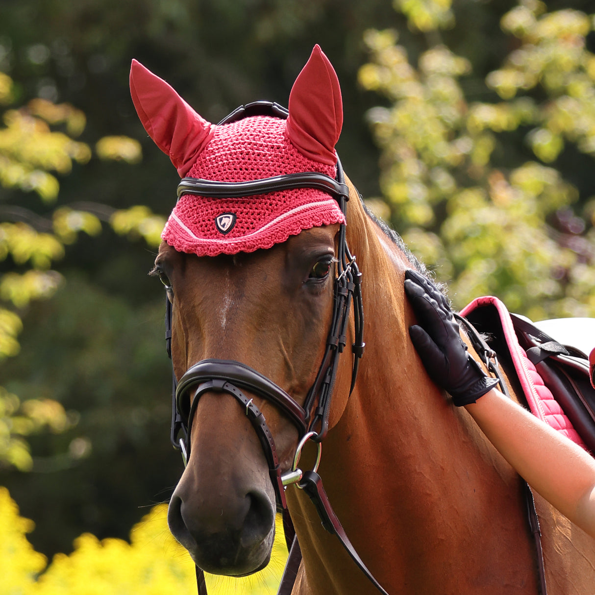 Shires ARMA Fly Hood #colour_coral