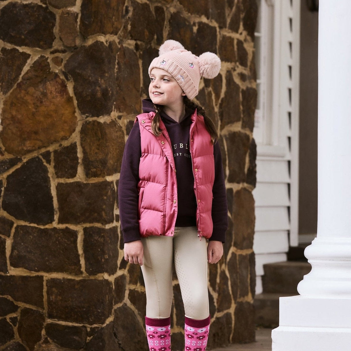 Dublin Kids Patrice Everyday Puffer Vest #colour_red-violet