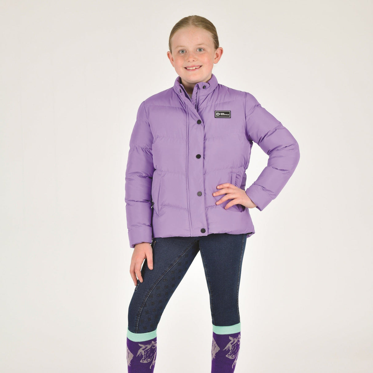 Dublin Kids Polly Everyday Puffer Jacket #colour_paisley-purple