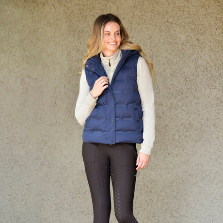 Weatherbeeta Ladies Hapur Heat Seal Quilted Vest #colour_navy-iris