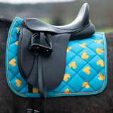 HKM Saddle Cloth -Naples #colour_blue-yellow