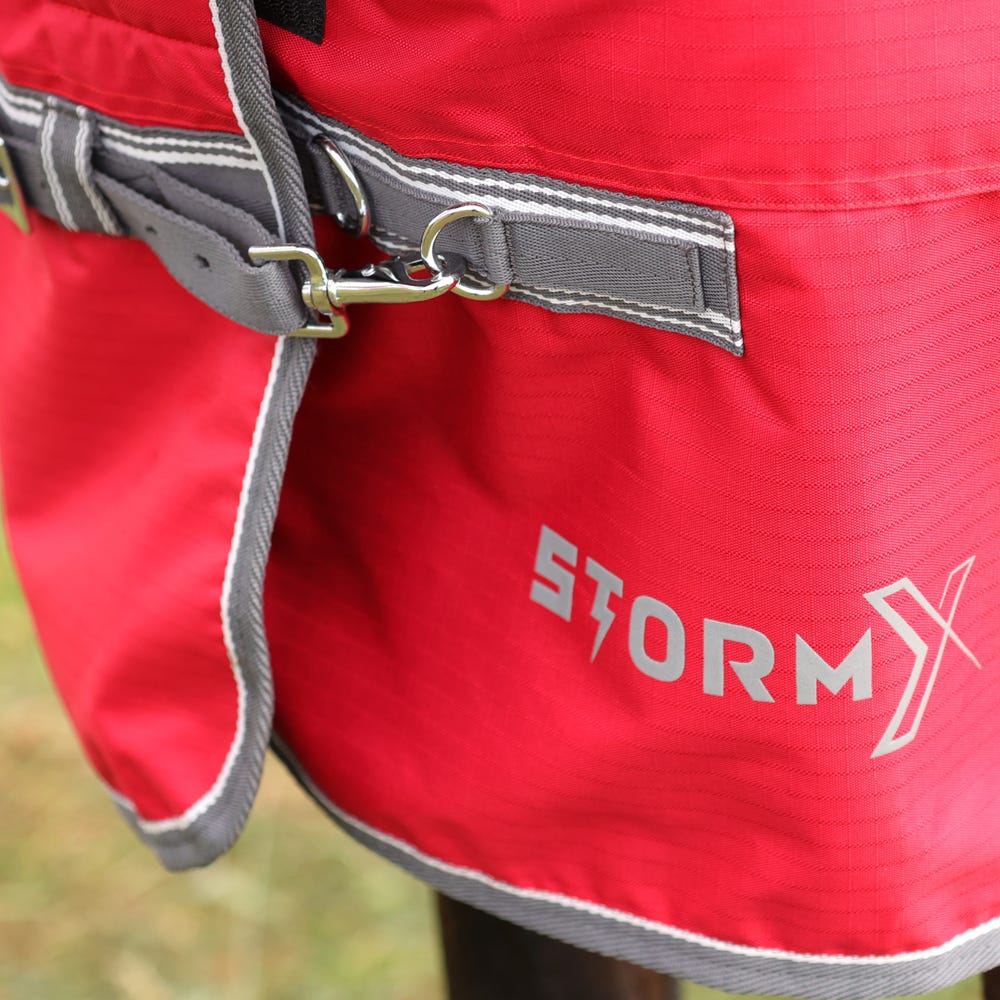 StormX Empra 300g Combi Turnout Rug #colour_red