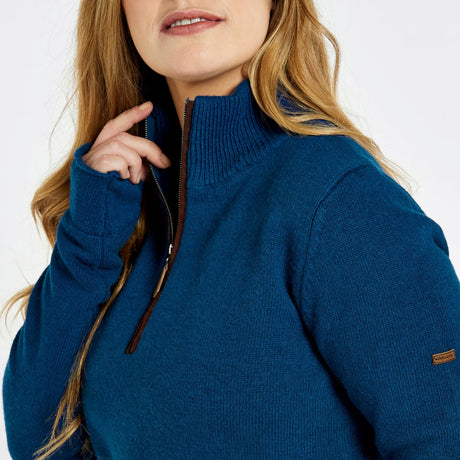 Dubarry Womens Morrisey Zip Neck Sweater #Colour_peacock