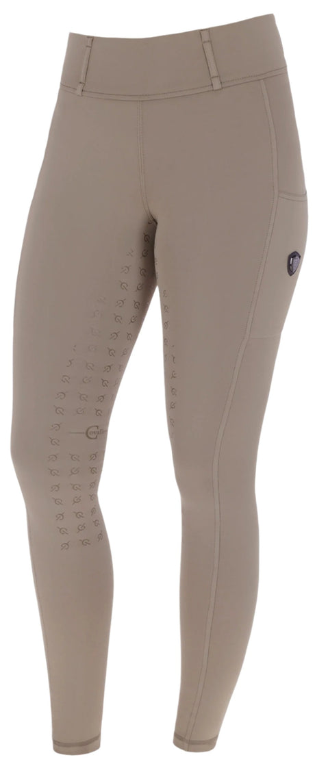 Covalliero Ladies Full Grip Riding Tights #colour_taupe