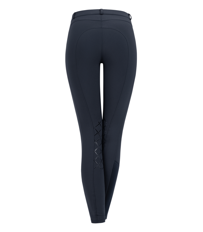 E.L.T Micro Ladies Knee Silicone Riding Breeches #colour_night-blue