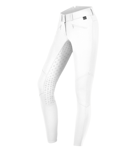 E.L.T Ladies Hella High Waist Silicone Breeches #colour_white