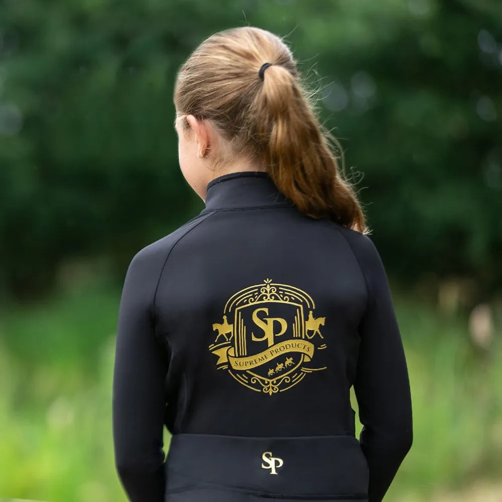 Supreme Products Active Junior Show Rider Base Layer #colour_black-gold