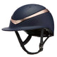 Charles Owen Halo Luxe Wide Peak Navy/Rose Gold Riding Hat