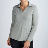 Mochara V Neck Long Sleeve Shirt #colour_pistachio