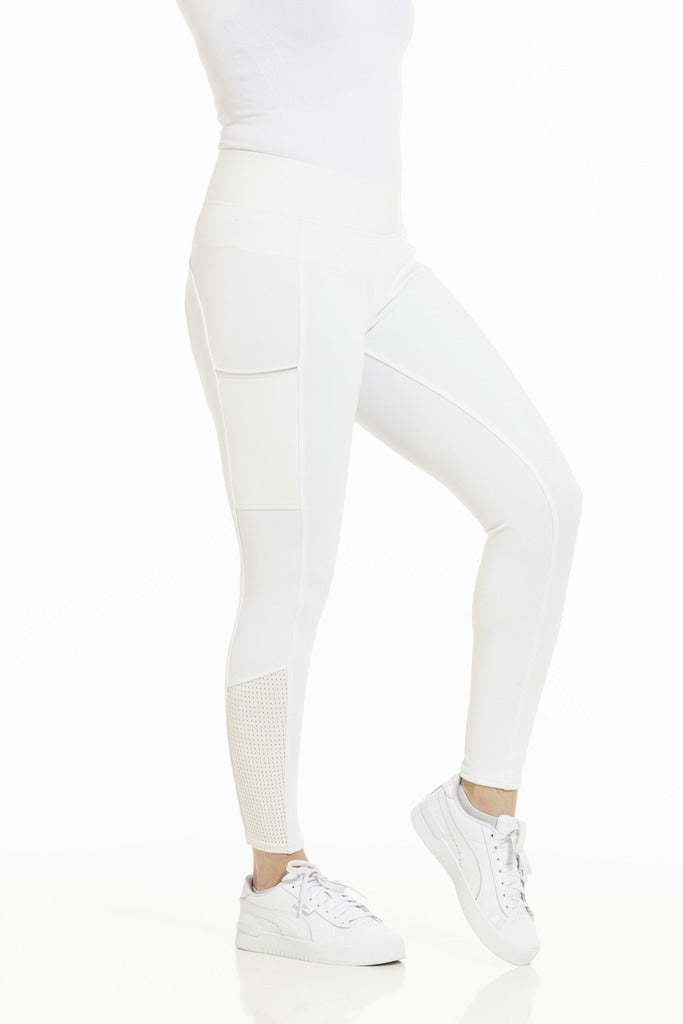 Equitheme Ladies Brigitte Silicone Seat Pull-On Breeches #colour_white