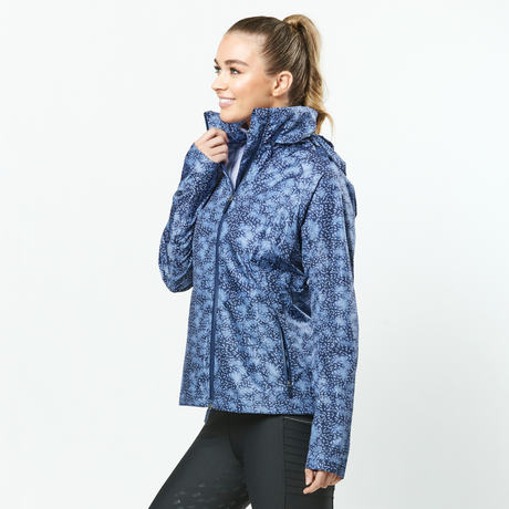 Dublin Cortina Waterproof Jacket #colour_blueberry-navy-print