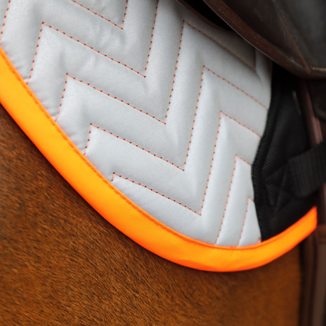 Shires EQUI-FLECTOR Saddlepad #colour_orange