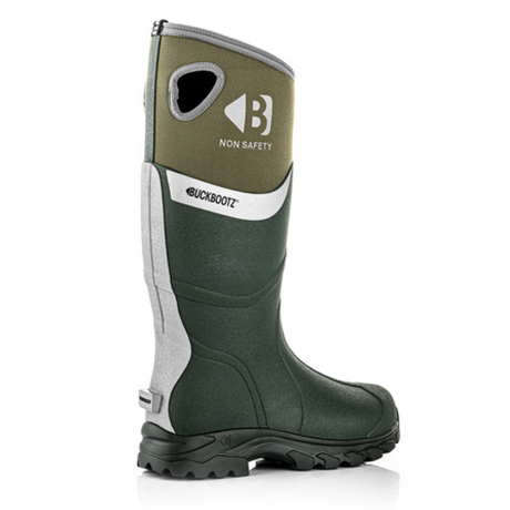 BuckbootzBBZWalkerzNon-SafetyRubberNeopreneBootGreenGrey #colour_green