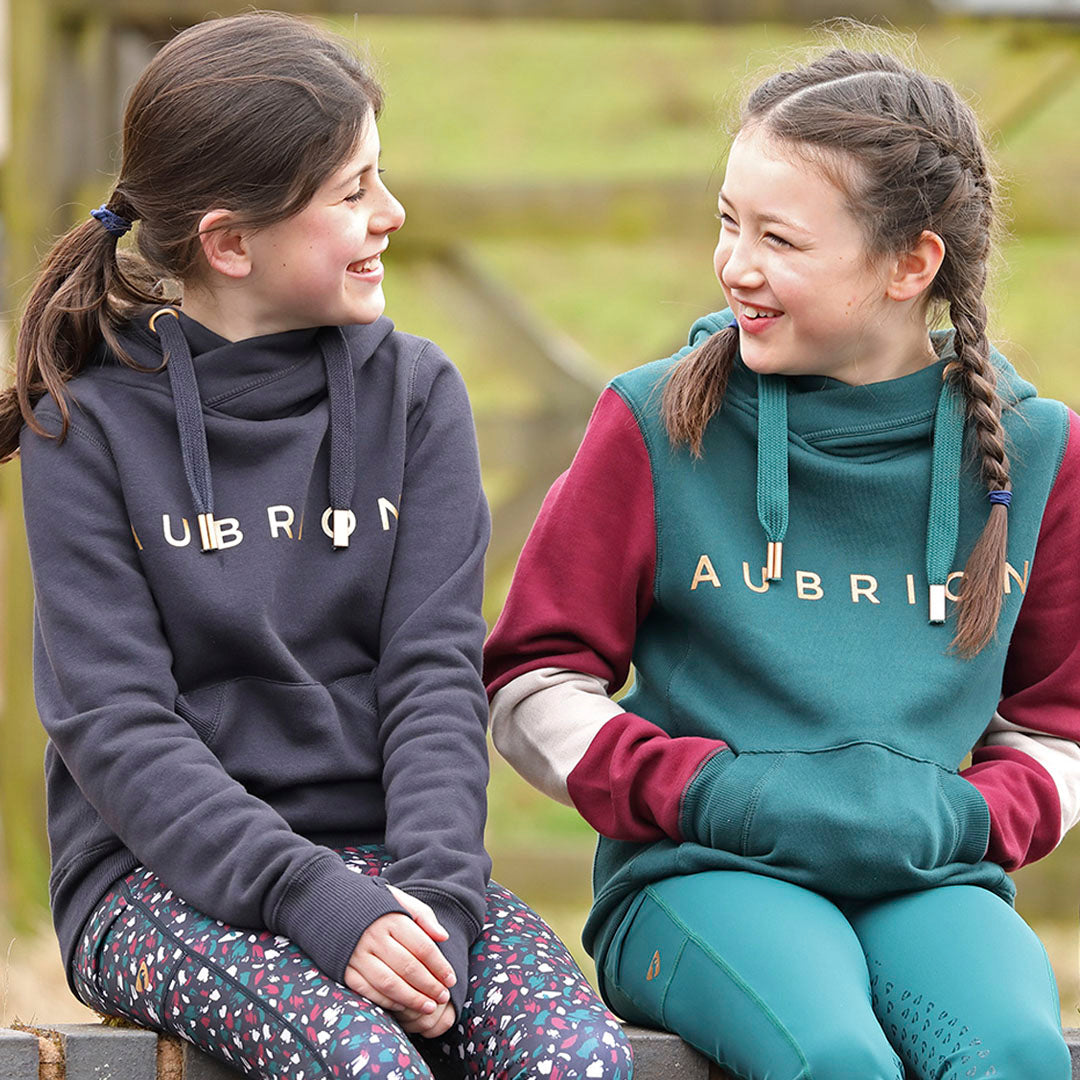 Shires Aubrion Latimer Girls Hoodie #colour_charcoal