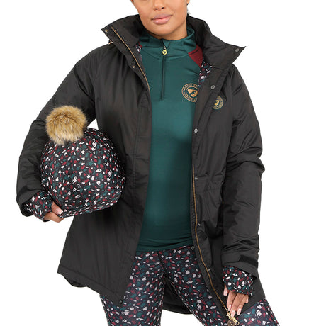 Shires Aubrion Woodford Ladies Waterproof Coat #colour_charcoal