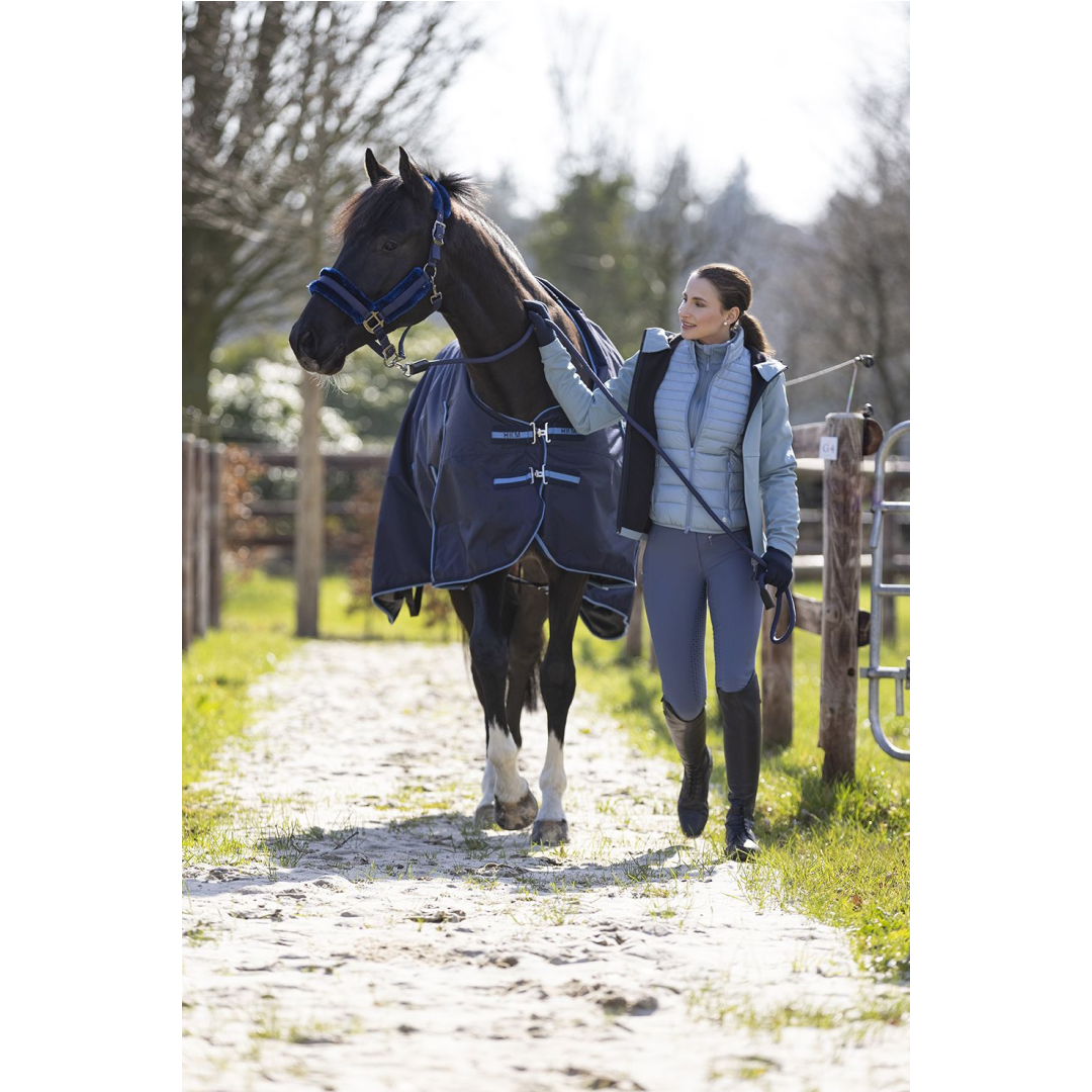 HKM Stay Dry Turnout Rug 600D #colour_deep-blue